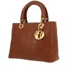 Dior  Lady Dior handbag  in brown leather cannage - 00pp thumbnail