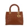 Dior  Lady Dior handbag  in brown leather cannage - 360 thumbnail