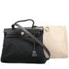 Hermès  Herbag bag worn on the shoulder or carried in the hand  in black canvas  and black leather - 00pp thumbnail