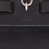 Hermès  Herbag bag worn on the shoulder or carried in the hand  in black canvas  and black leather - Detail D2 thumbnail