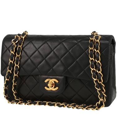 Chanel  Timeless Petit shoulder bag  in black quilted leather