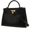 Hermès  Kelly 32 cm handbag  in black box leather - 00pp thumbnail