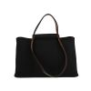 Hermès  Cabag shopping bag  in black canvas  and brown leather - 360 thumbnail