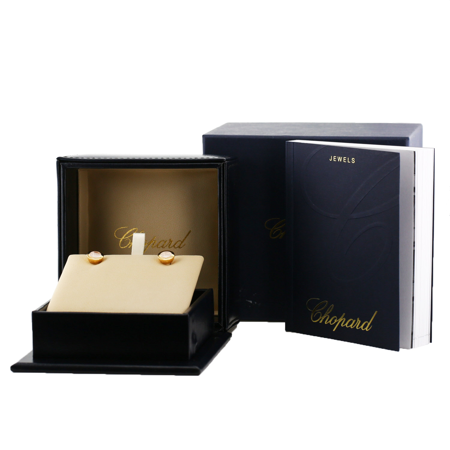 Pendientes Chopard Happy Diamonds Icon de oro rosa y diamante - Detail D2