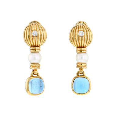 Magnifiques Clips D'oreilles Vintage De Créateur Burda - Bijoux Anciens Et élégants