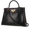 Hermès  Kelly 35 cm handbag  in black box leather - 00pp thumbnail