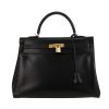 Hermès  Kelly 35 cm handbag  in black box leather - 360 thumbnail