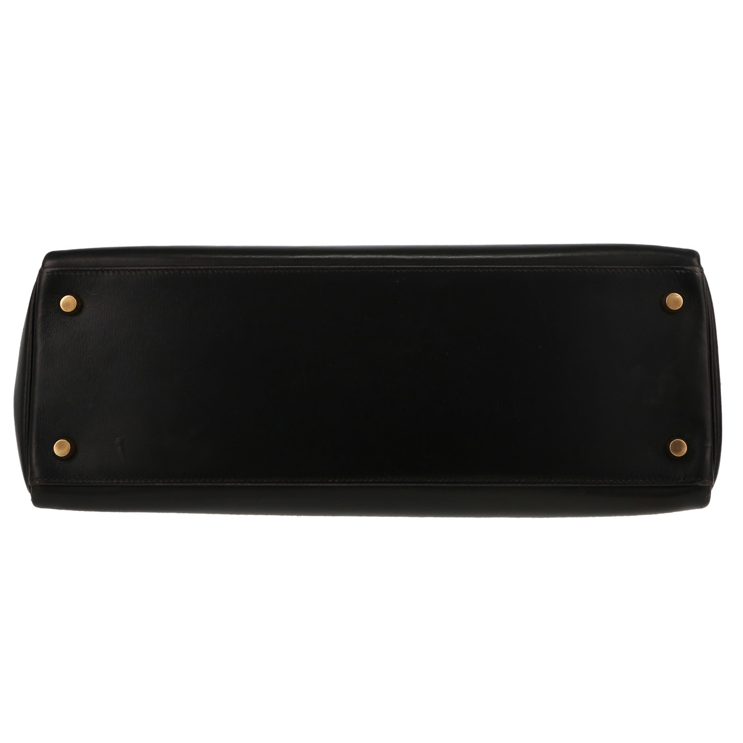 Hermès  Kelly 35 cm handbag  in black box leather - Detail D1