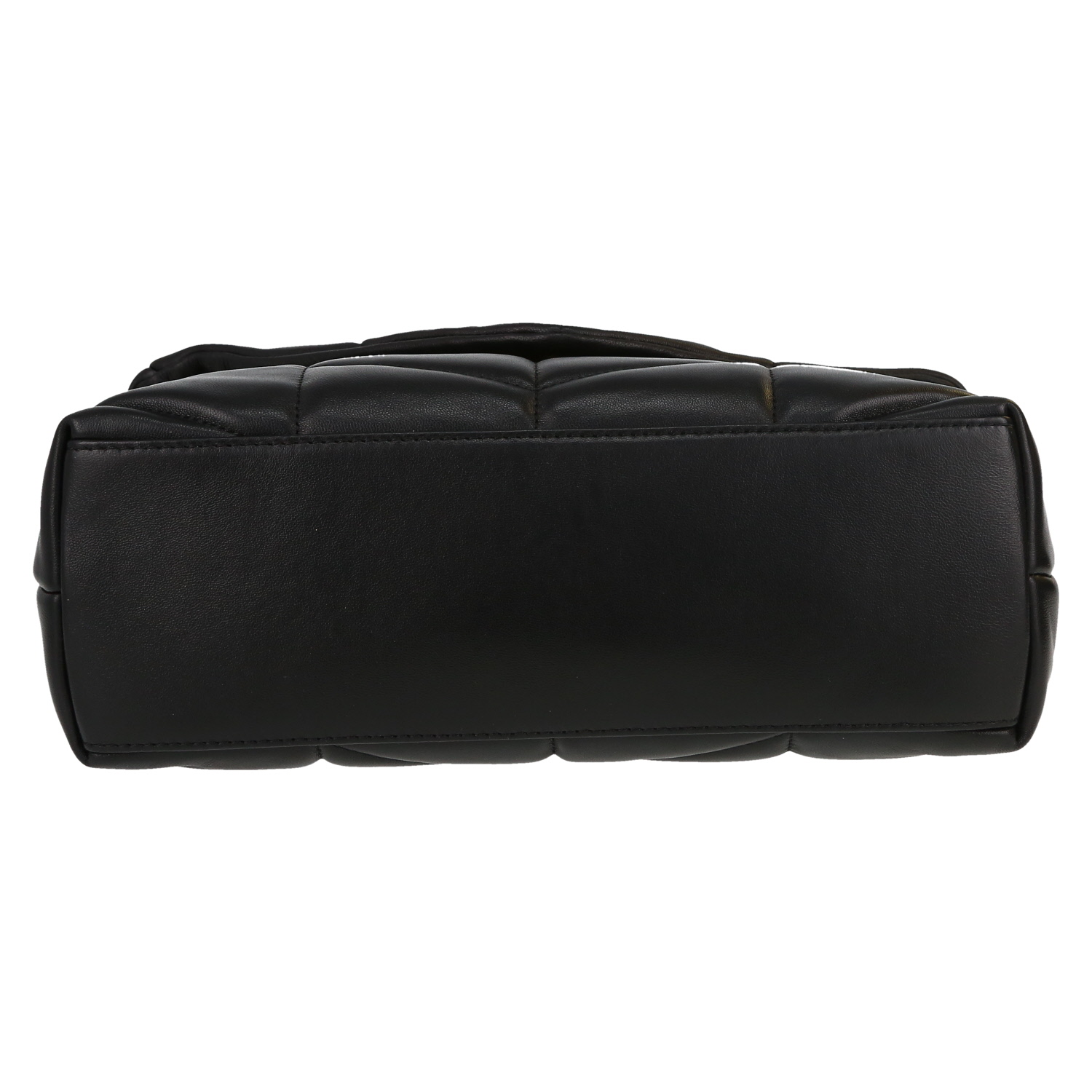 Bolso bandolera Saint Laurent  Puffer modelo pequeño  en cuero acolchado negro - Detail D1