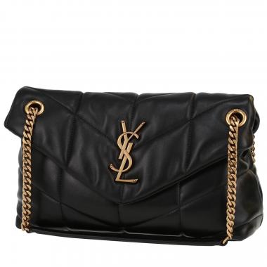 Borsa a tracolla Saint Laurent  Puffer modello piccolo  in pelle trapuntata nera