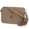 Bolso bandolera Saint Laurent  Lou Sac Caméra en cuero acolchado beige - 00pp thumbnail