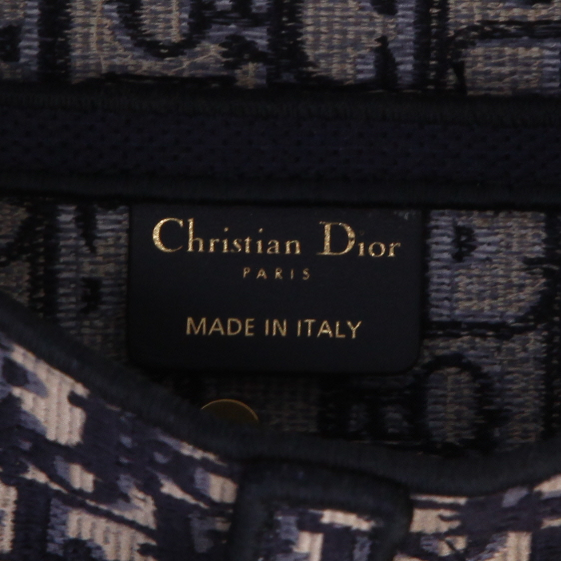 Borsa Dior  Saddle in tessuto a monogramma Oblique blu marino - Detail D2