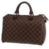 Louis Vuitton  Speedy 30 handbag  in ebene damier canvas  and brown leather - 00pp thumbnail