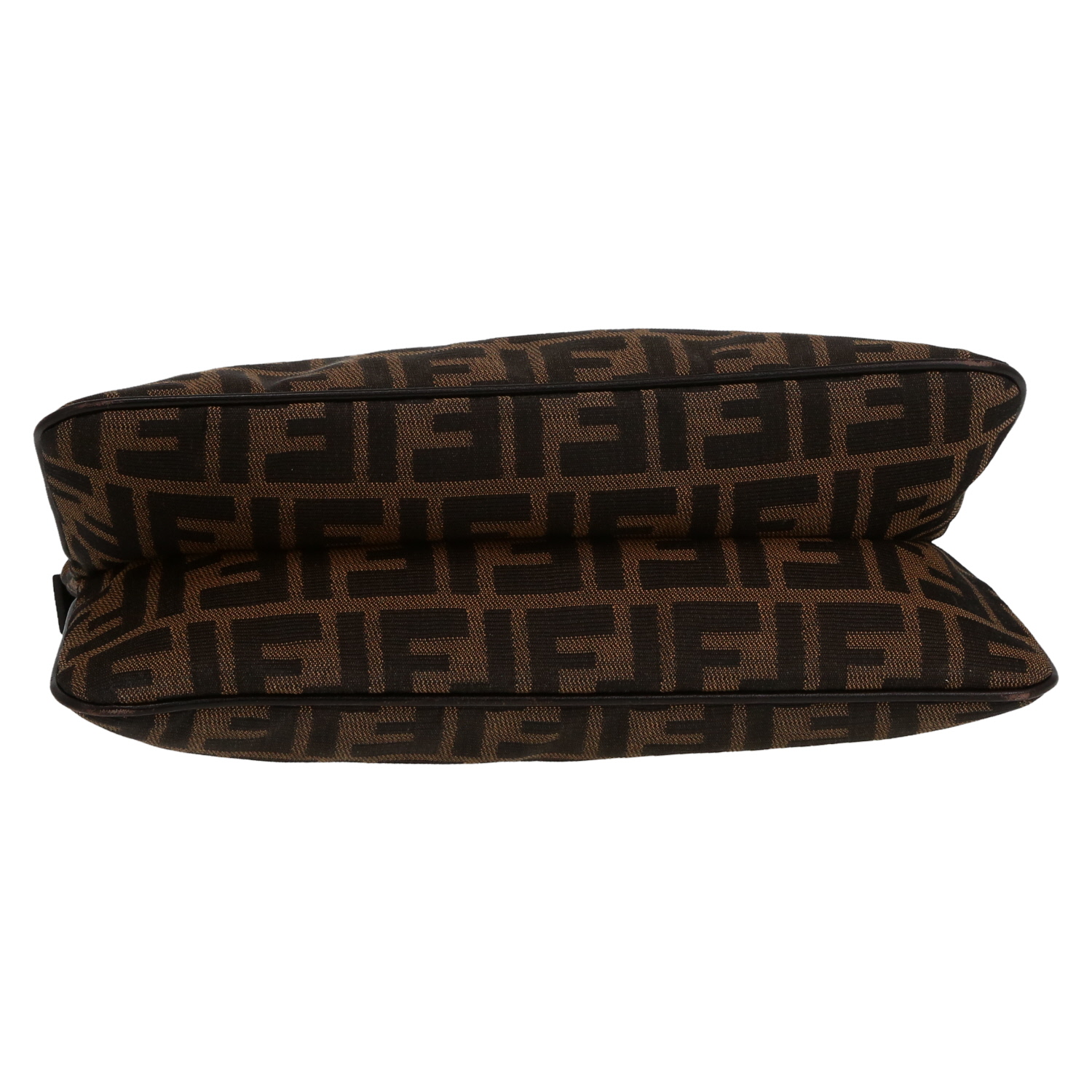 Borsa Fendi  Baguette in tela siglata marrone - Detail D1