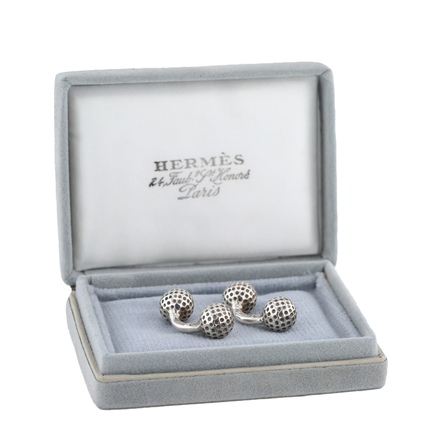 Par de gemelos Hermès  de plata - Detail D2