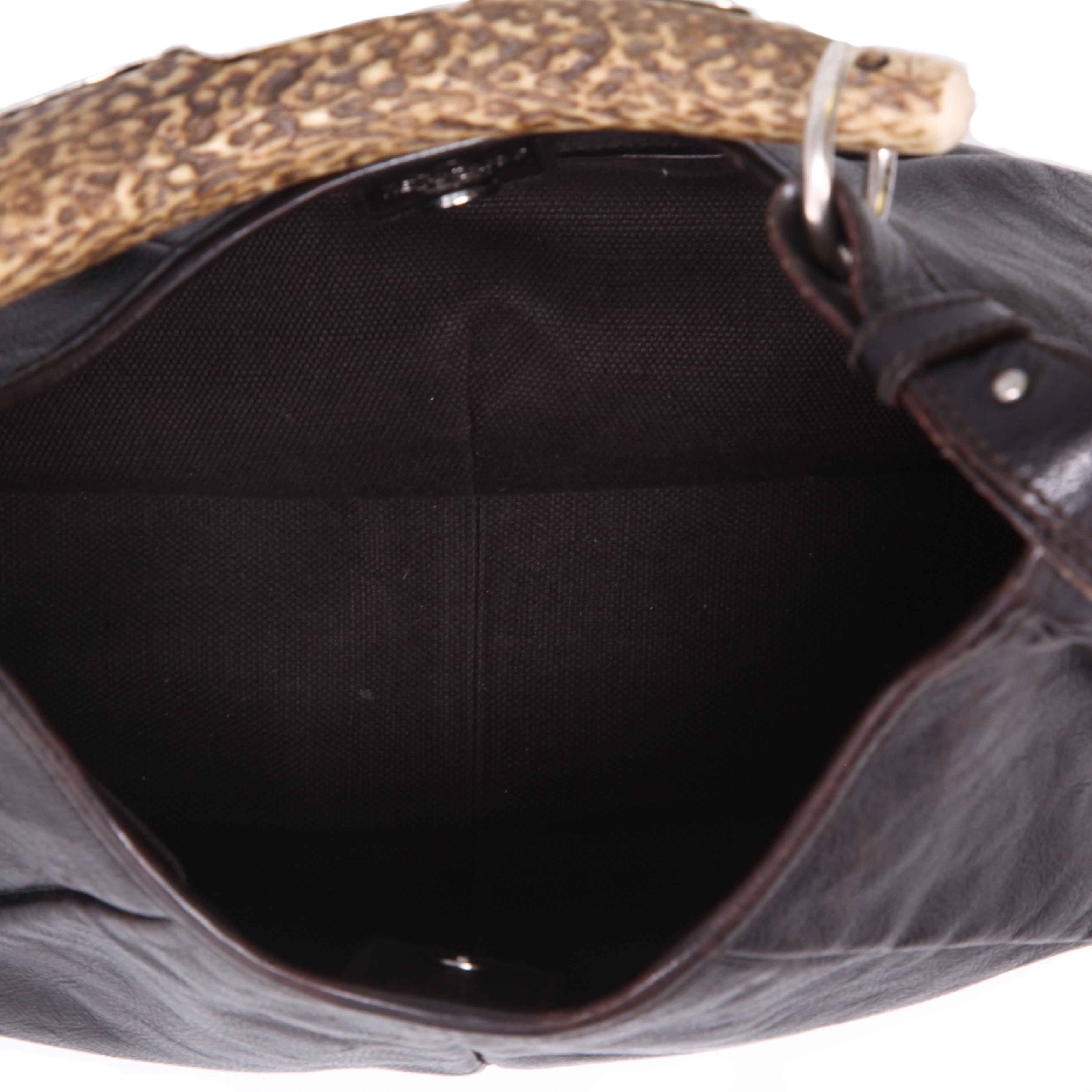 Borsa Saint Laurent  Mombasa in pelle marrone - Detail D3