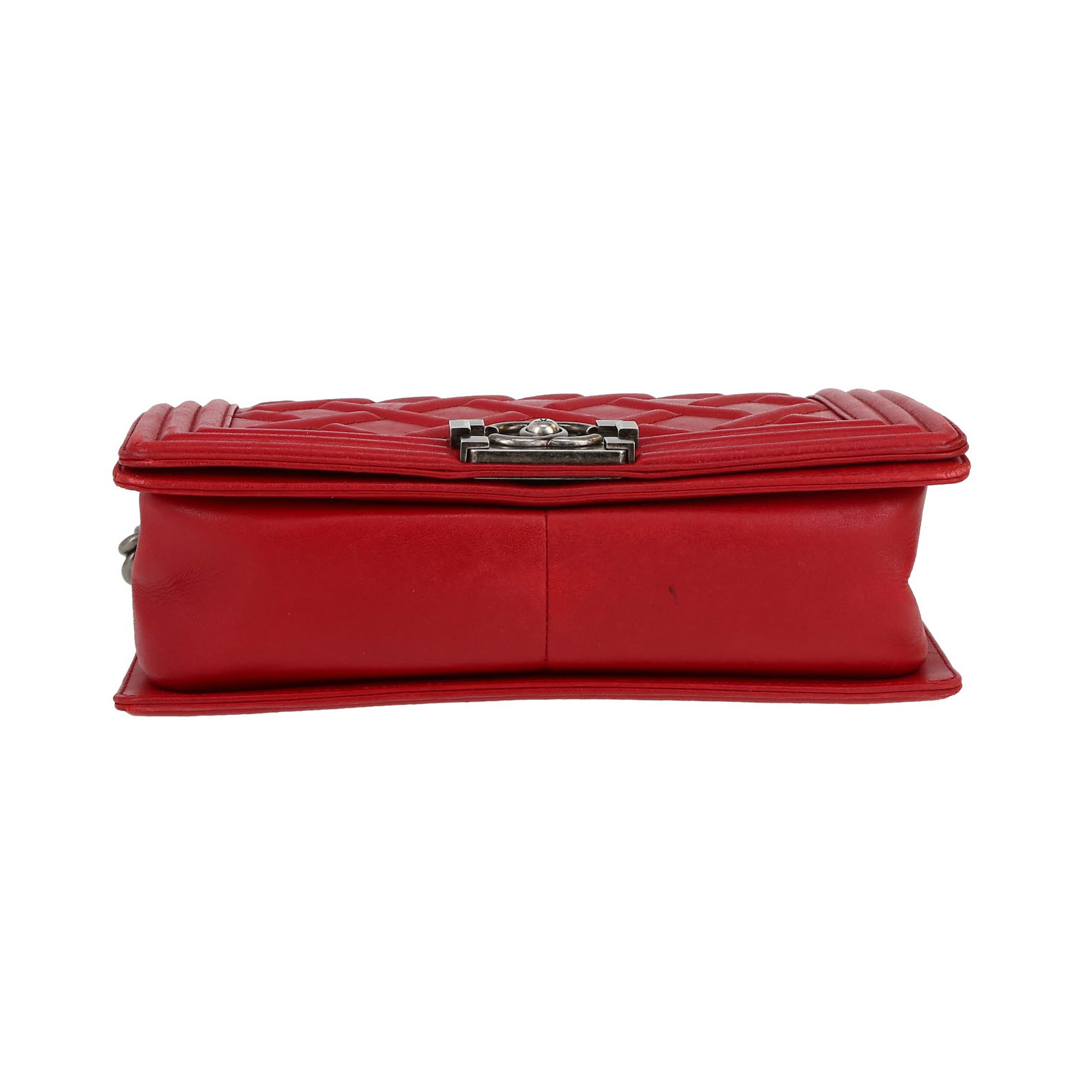 Borsa a tracolla Chanel  Boy in pelle rossa - Detail D1