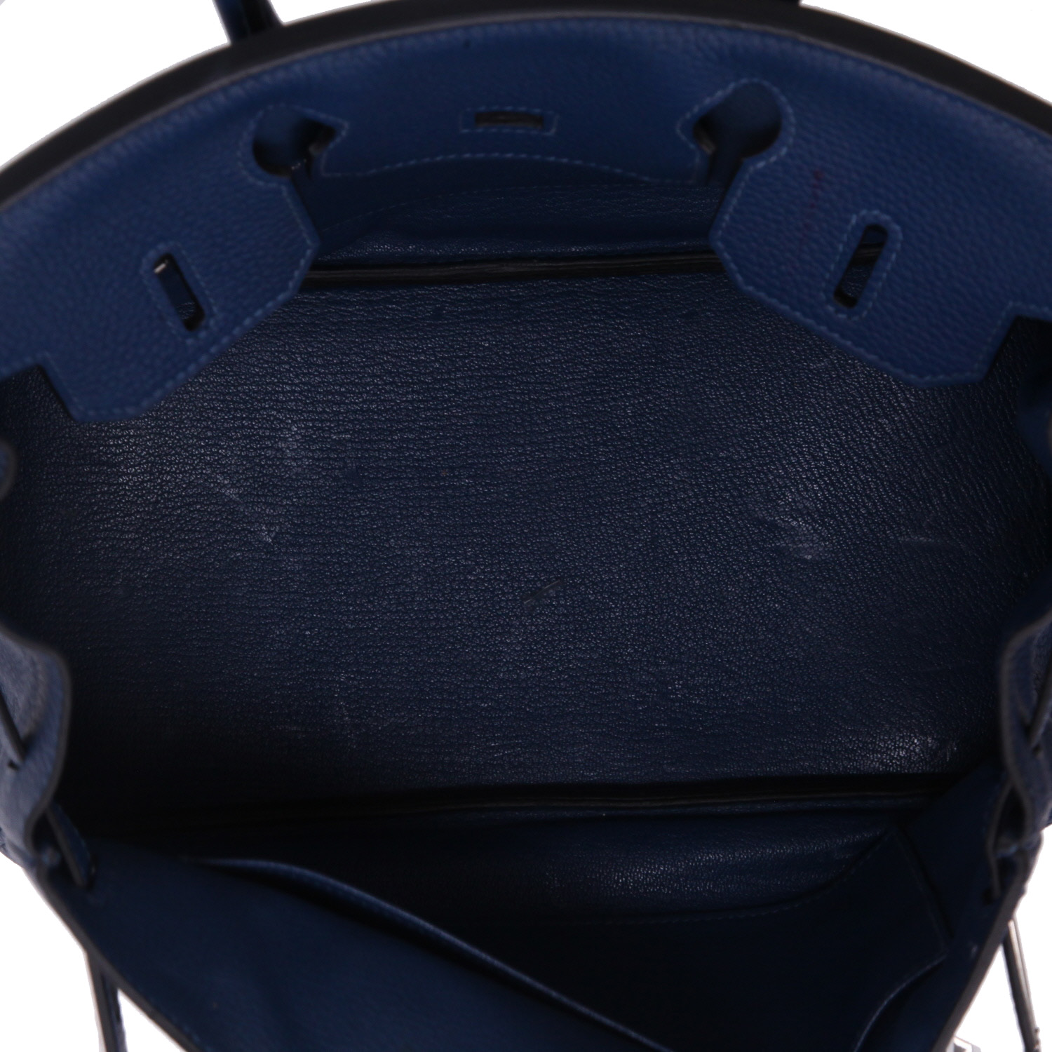 Hermès  Birkin 30 cm handbag  in blue togo leather - Detail D3