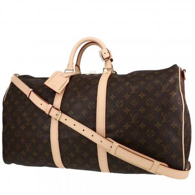Pre-owned Louis Vuitton 1990s Large Monogram Double-side Travel Handbag In  Brown