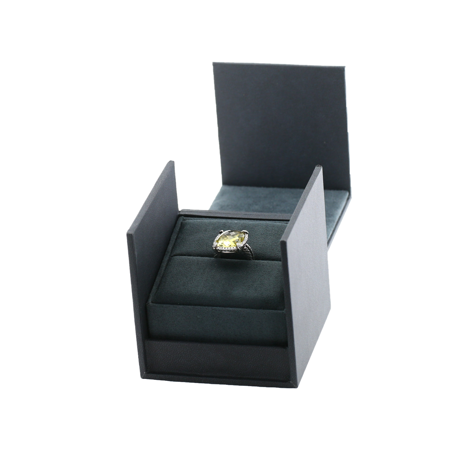 Bague David Yurman  en argent, quartz et diamants - Detail D2