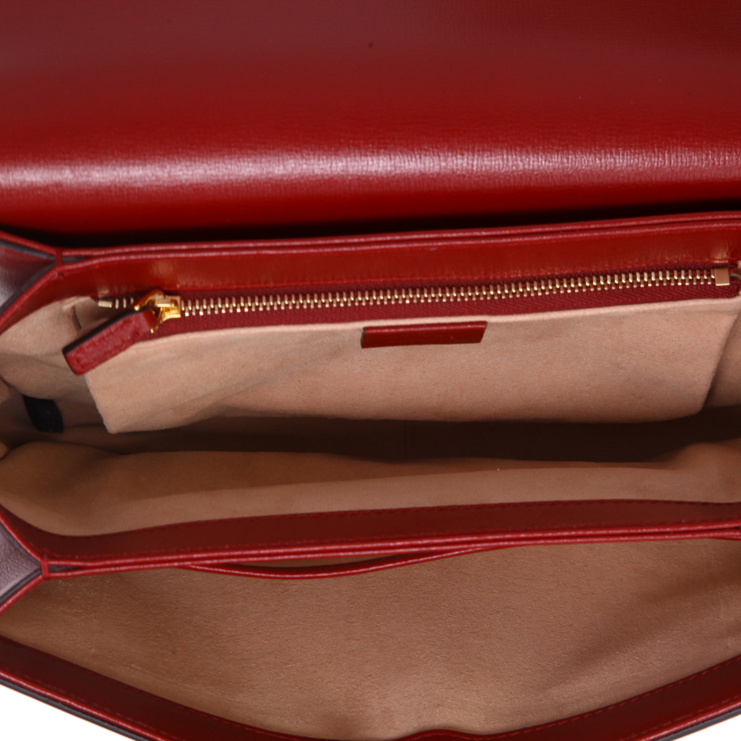 Bolso bandolera Gucci  1955 Horsebit en cuero color burdeos - Detail D3