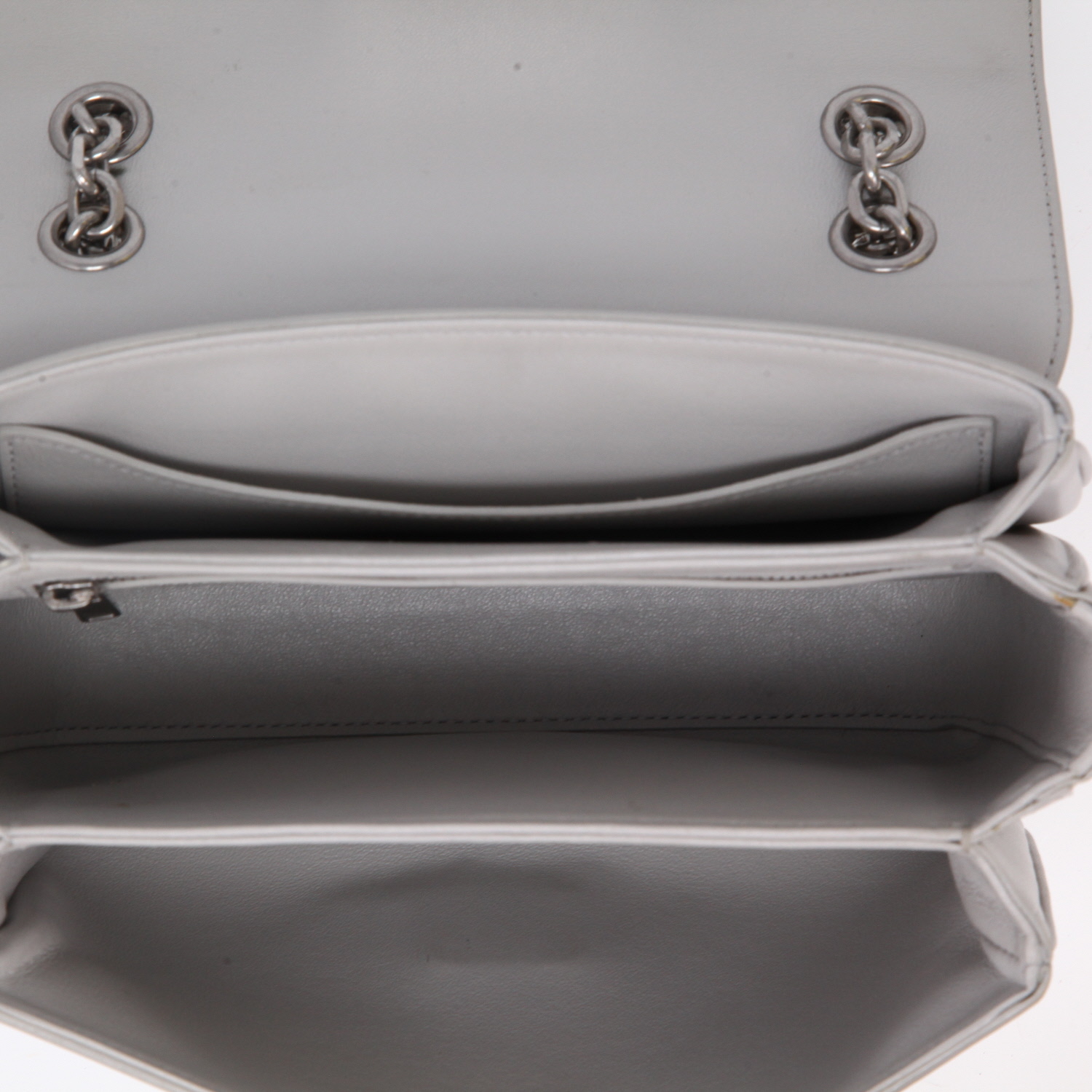 Borsa da spalla o a mano Celine  C bag in pelle grigia - Detail D3