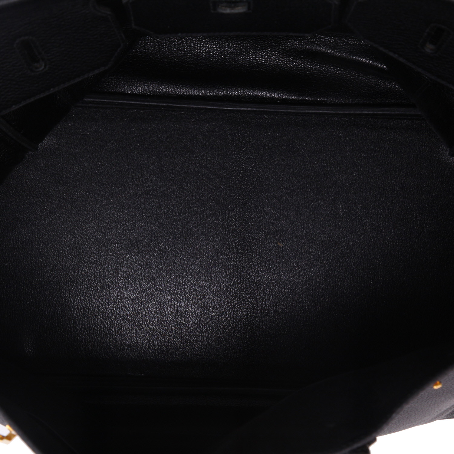 Hermès  Birkin 40 cm handbag  in black togo leather - Detail D3