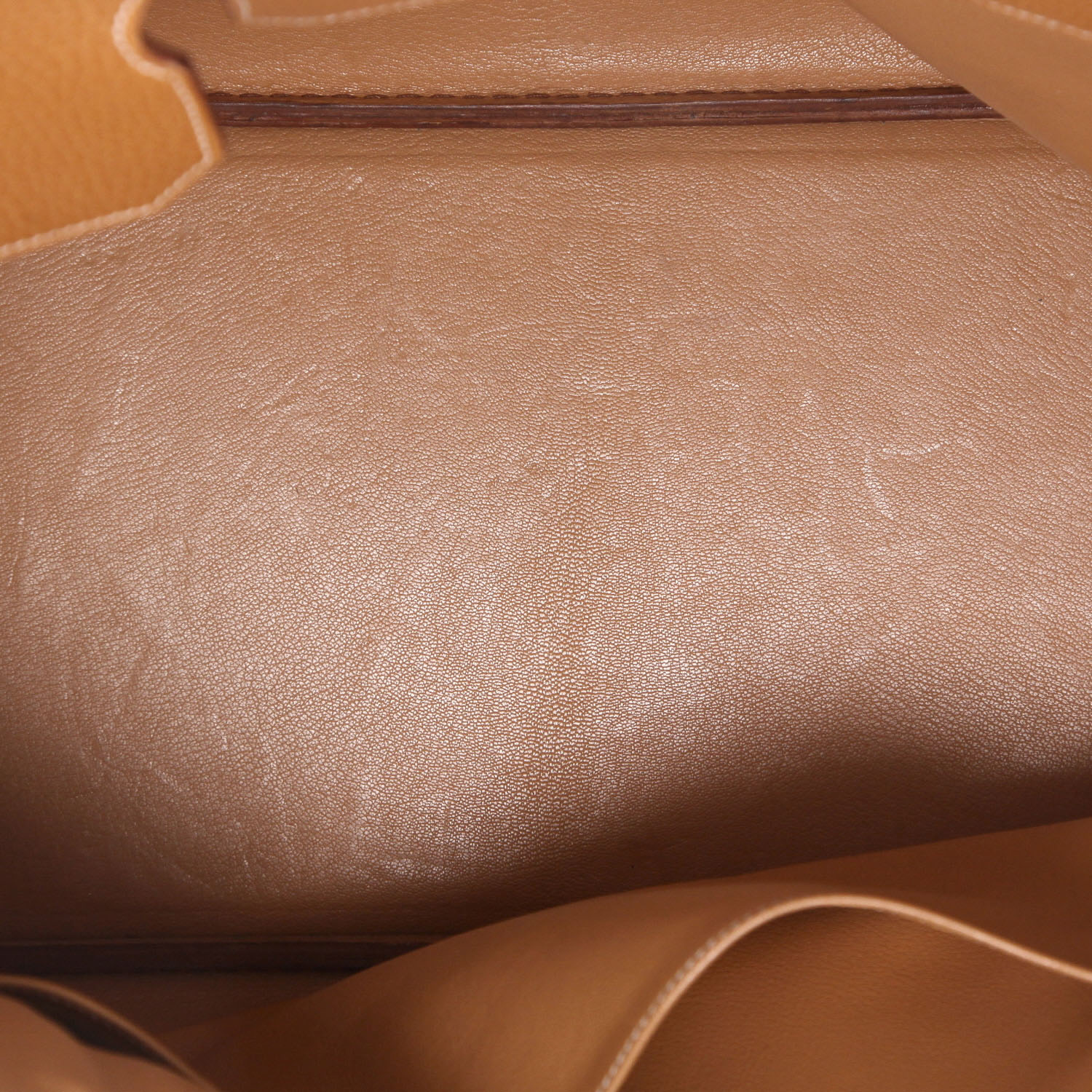 Hermès  Birkin 40 cm handbag  in gold Fjord leather - Detail D3