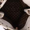 Sac cabas Louis Vuitton  Globe shopper en toile beige et bleue et cuir naturel - Detail D3 thumbnail
