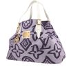Louis Vuitton  Tahitienne shopping bag  in purple monogram canvas  and white leather - 00pp thumbnail