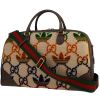 Bolsa de viaje Gucci   en tejido "sûpreme GG" beige y multicolor y cuero marrón - 00pp thumbnail