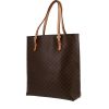 Shopping bag Celine  Vertical in tela siglata marrone e pelle naturale - 00pp thumbnail