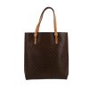 Shopping bag Celine  Vertical in tela siglata marrone e pelle naturale - 360 thumbnail