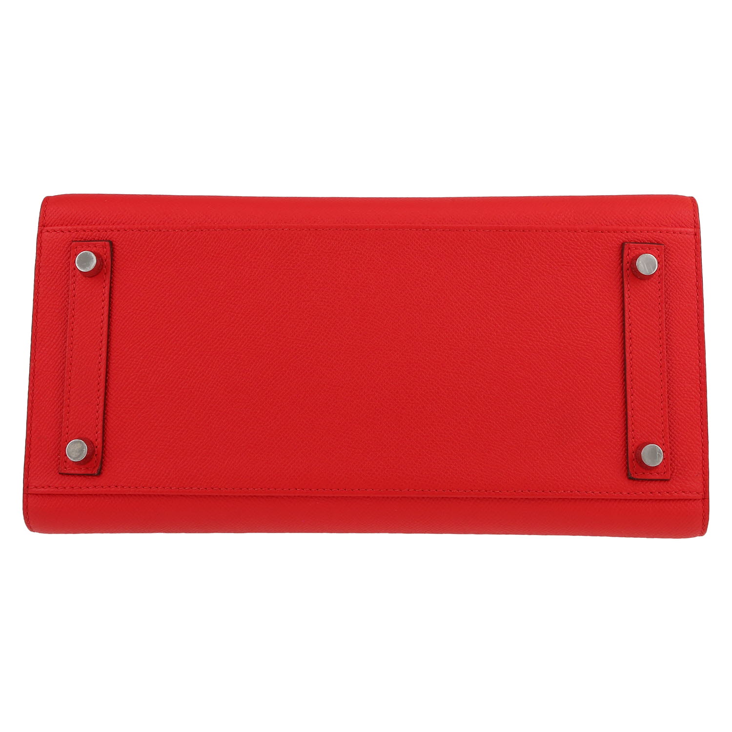 Bolso de mano Hermès  Birkin 30 cm en cuero epsom rojo granate - Detail D1