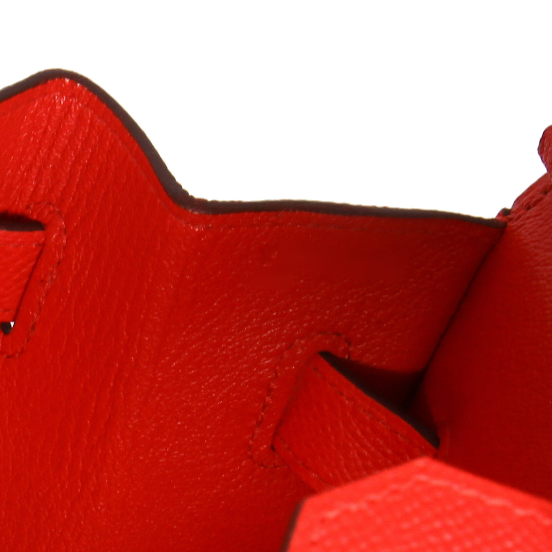 Hermès  Birkin 30 cm handbag  in pomegranate red epsom leather - Detail D4