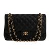 Chanel  Timeless Jumbo shoulder bag  in black quilted leather - 360 thumbnail