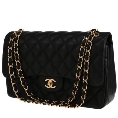 Borsa a tracolla Chanel  Timeless Jumbo in pelle trapuntata nera