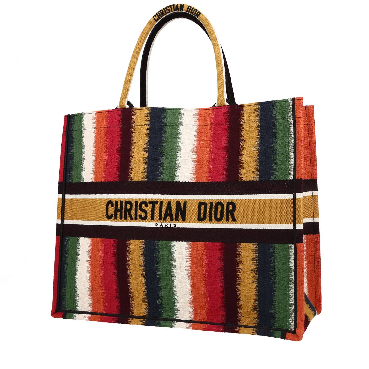 Book Tote Shopping Bag In Multicolor Canvas