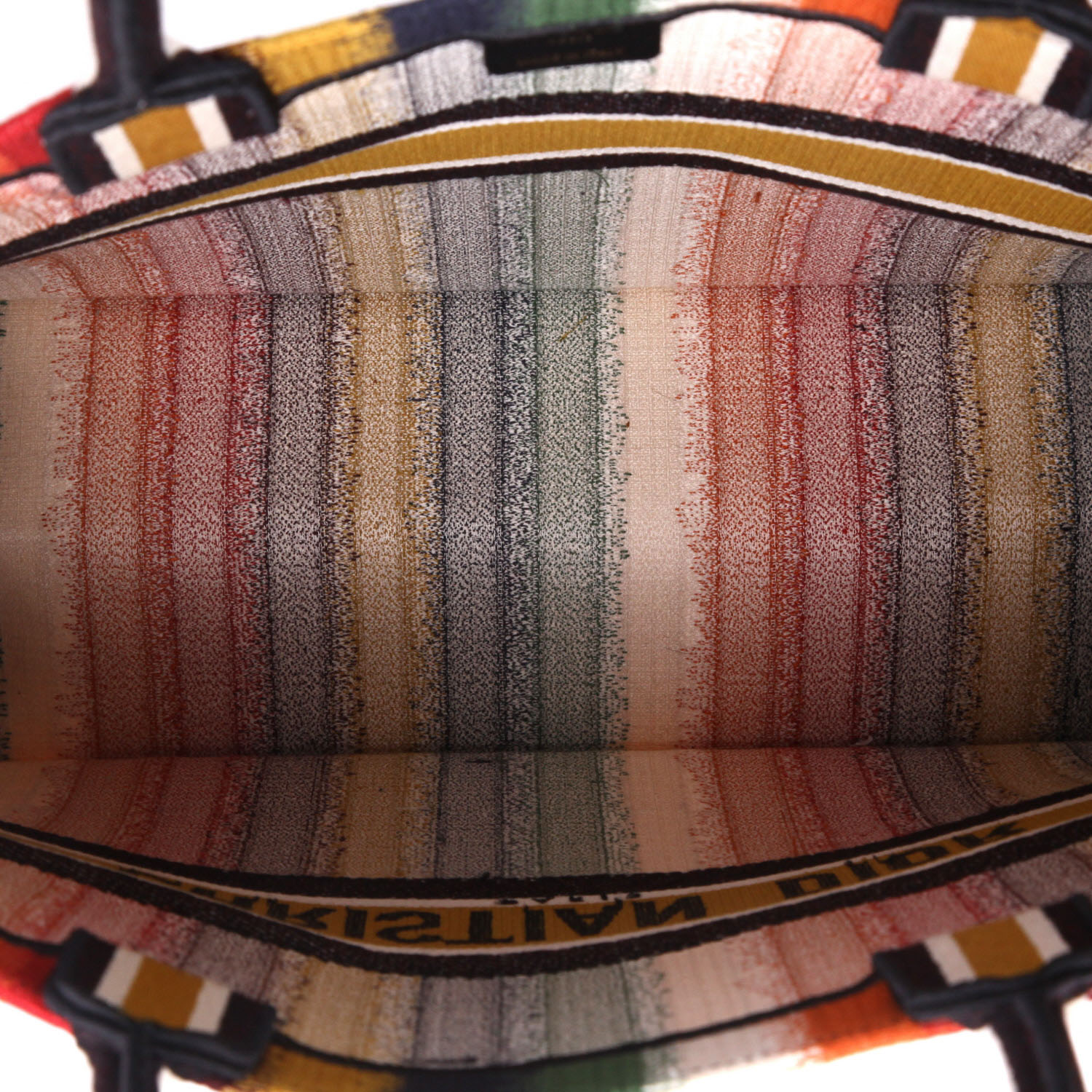 Dior  Book Tote shopping bag  in multicolor canvas - Detail D3