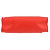Hermès  Herbag bag worn on the shoulder or carried in the hand  in red coated canvas  and brown leather - Detail D1 thumbnail