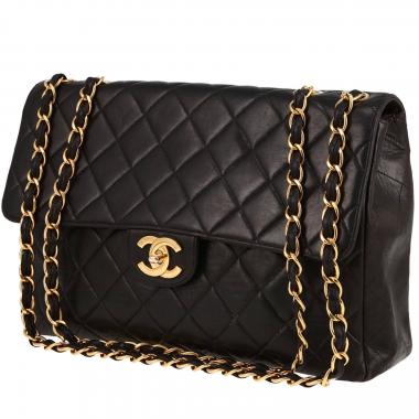 NEW CHANEL FERMOIR TIMELESS BACKPACK BLACK QUILTED LEATHER BACK