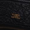 Hermès  Victoria shopping bag  in yellow, black and red woollen fabric  and black leather - Detail D2 thumbnail