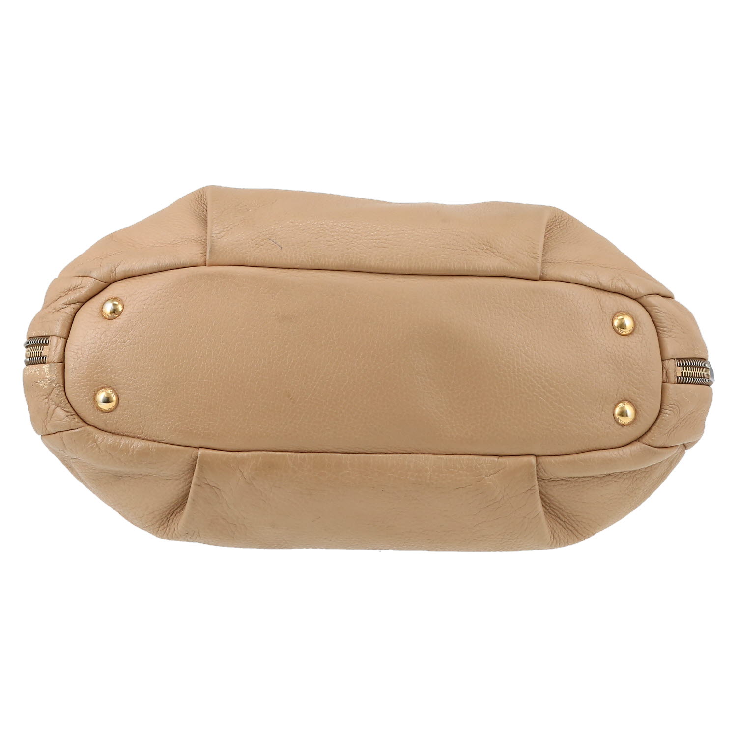 Prada   handbag  in beige grained leather - Detail D1