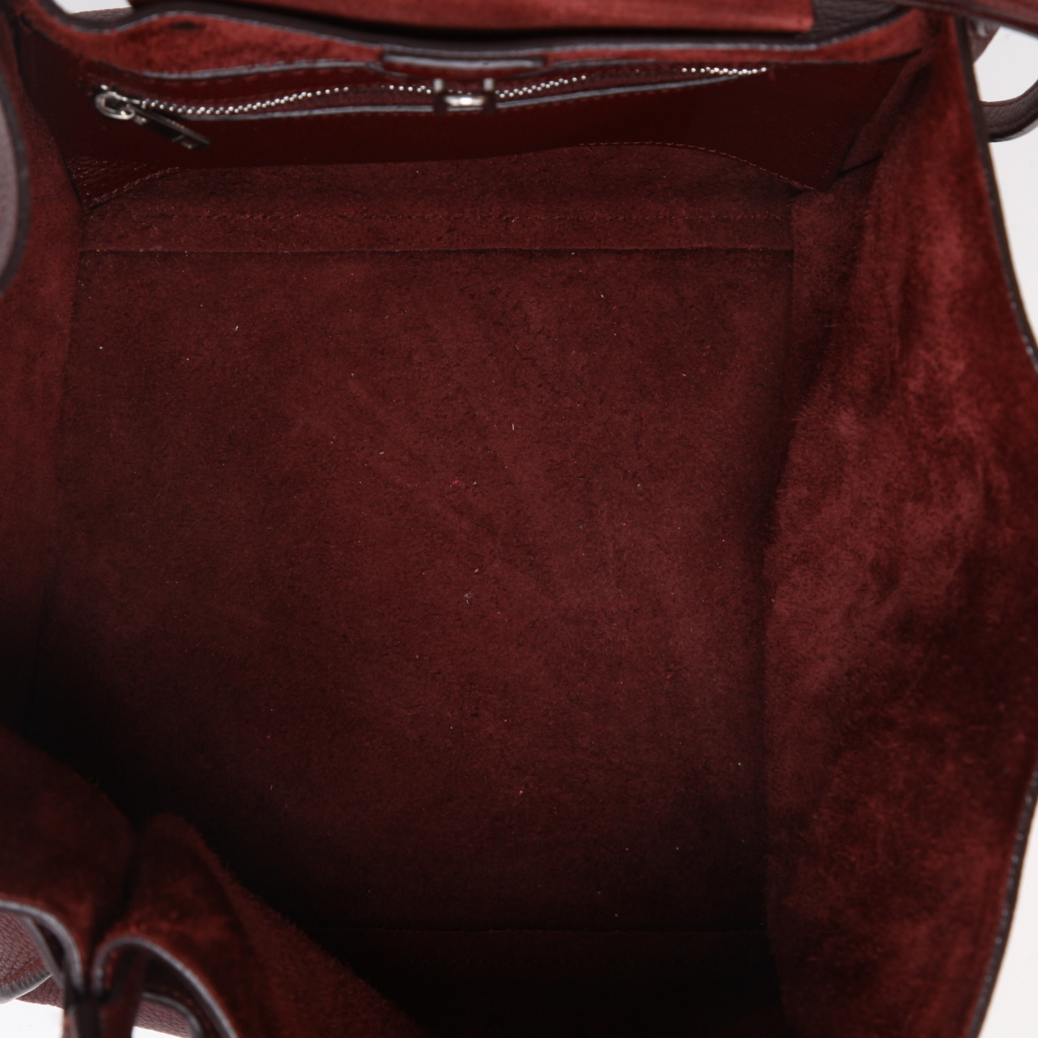 Celine  Big Bag small model  handbag  in purple grained leather - Detail D3