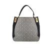 Louis Vuitton   handbag  in grey linen canvas  and black leather - 360 thumbnail