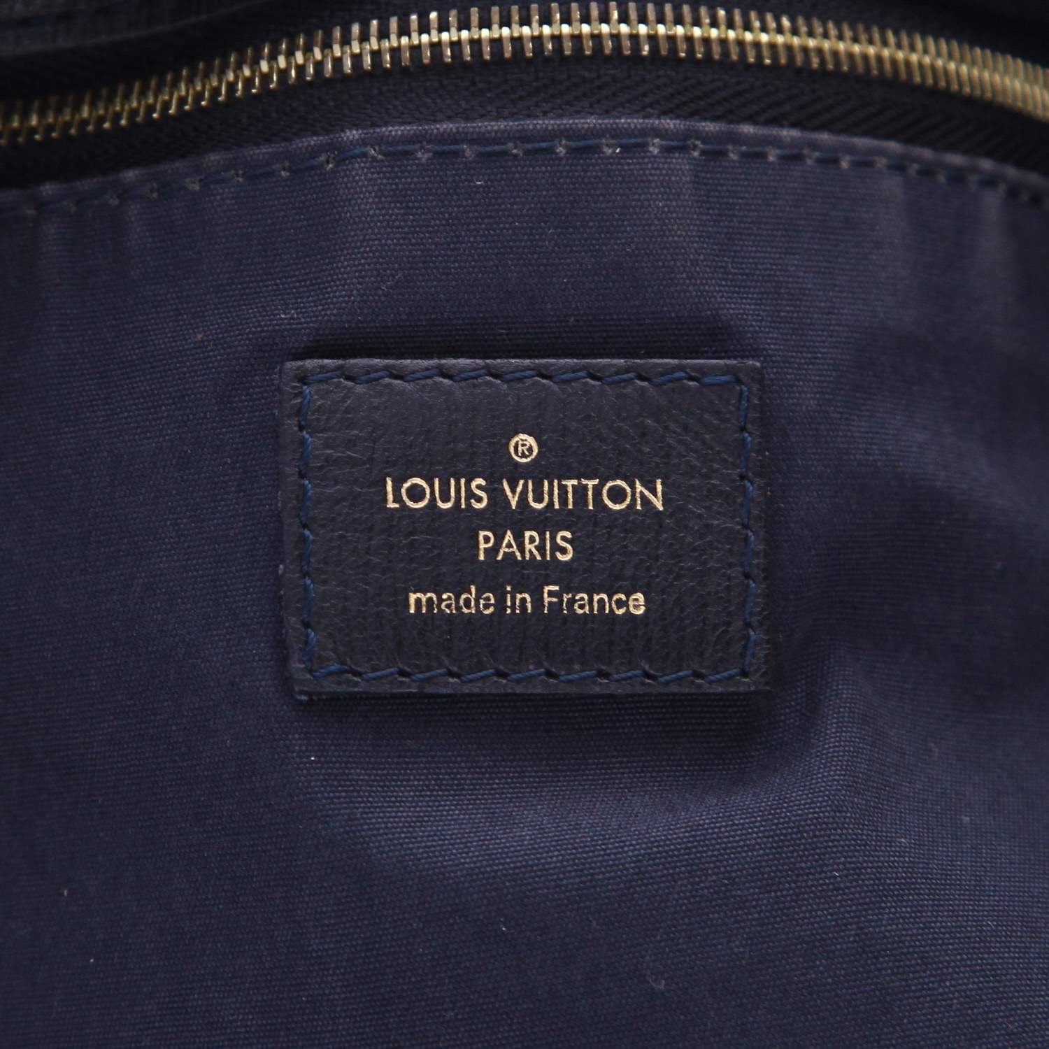 Louis Vuitton   handbag  in grey linen canvas  and black leather - Detail D2