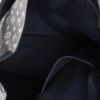 Louis Vuitton   handbag  in grey linen canvas  and black leather - Detail D3 thumbnail