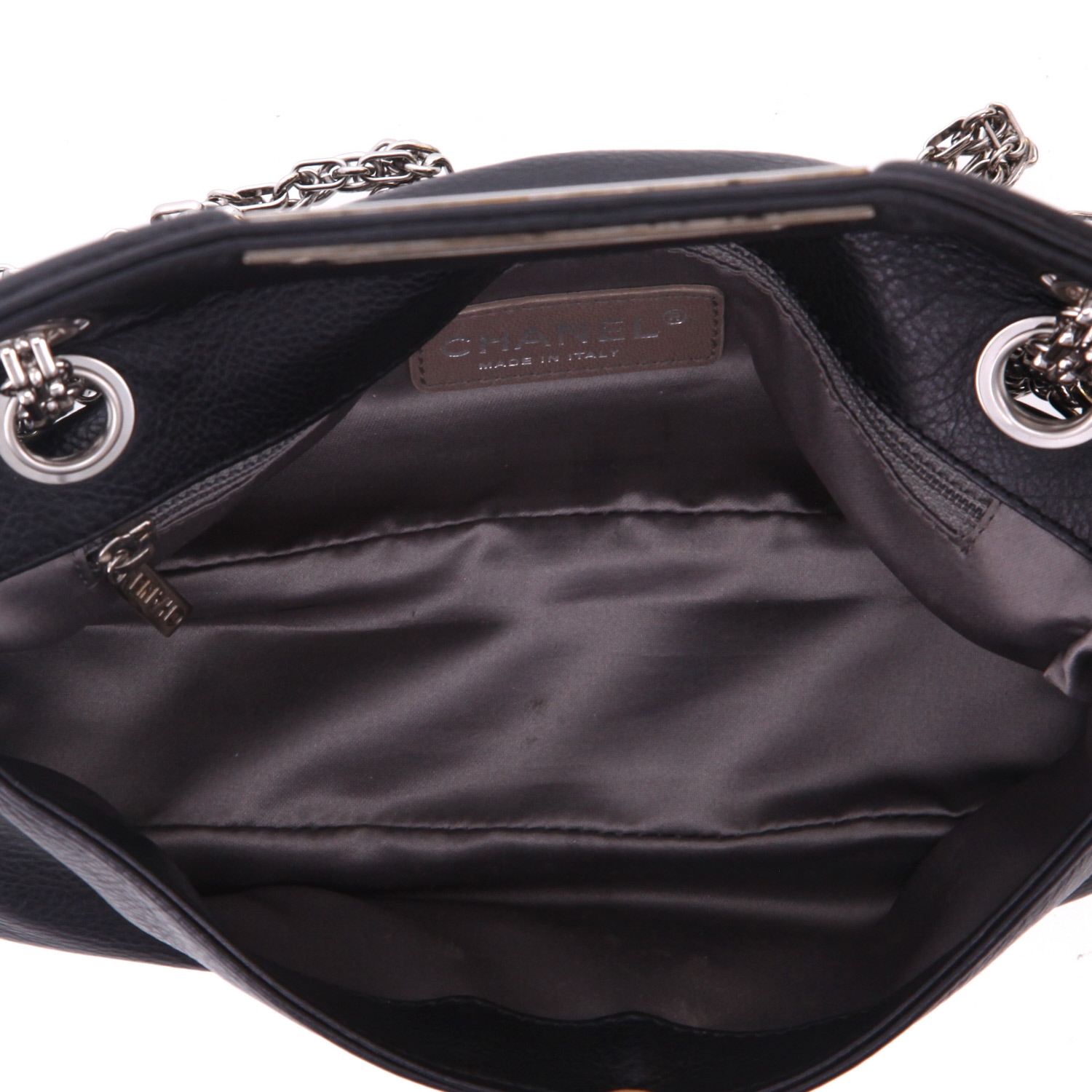 Borsa Chanel  Chanel 2.55 Baguette in pelle nera - Detail D3