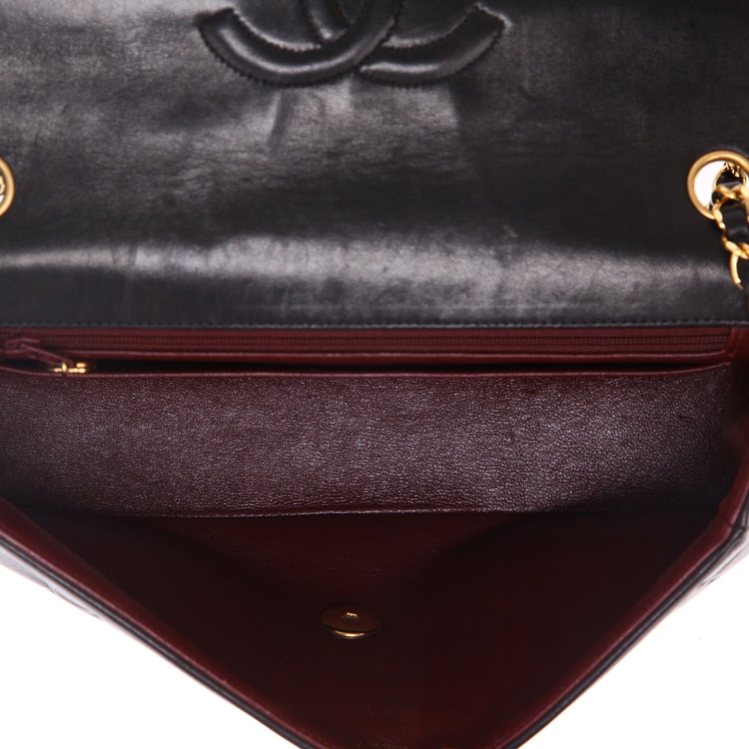 Bolso de mano Chanel  Timeless Classic modelo mediano  en cuero negro - Detail D3