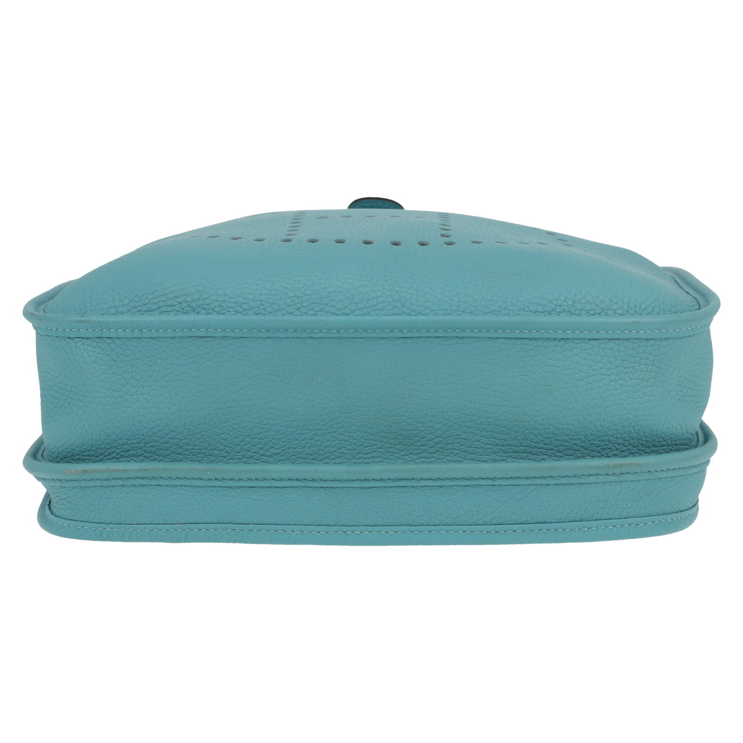 Hermès  Evelyne III shoulder bag  in blue jean togo leather - Detail D1